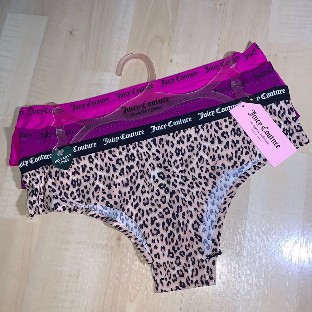 JUICY COUTURE CHEEKY Laser Cut Peak a boo back Panty 3 set